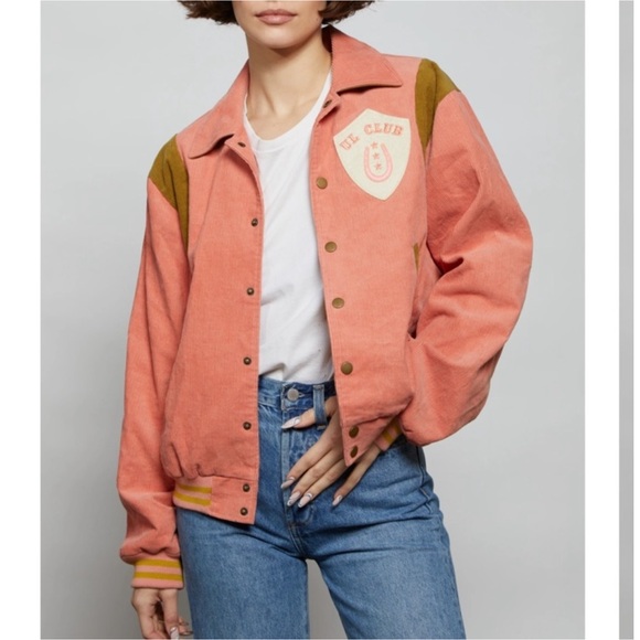 Understated Leather Women's Bomber Jacket Size S Corduroy